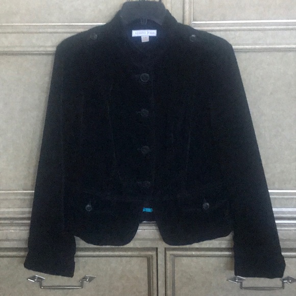 TOMMY HILFIGER FITTED BLACK MILITARY JACKET - Picture 4 of 7